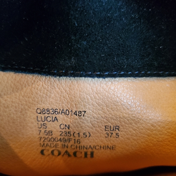 COACH Lucia Split Black Suede Over the Knee Boot Size 7.5 - Picture 10 of 10